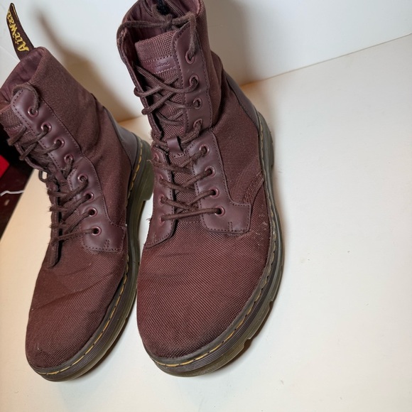 Dr Martens Burgundy/Maroon Canvas Boots Mens Size 11